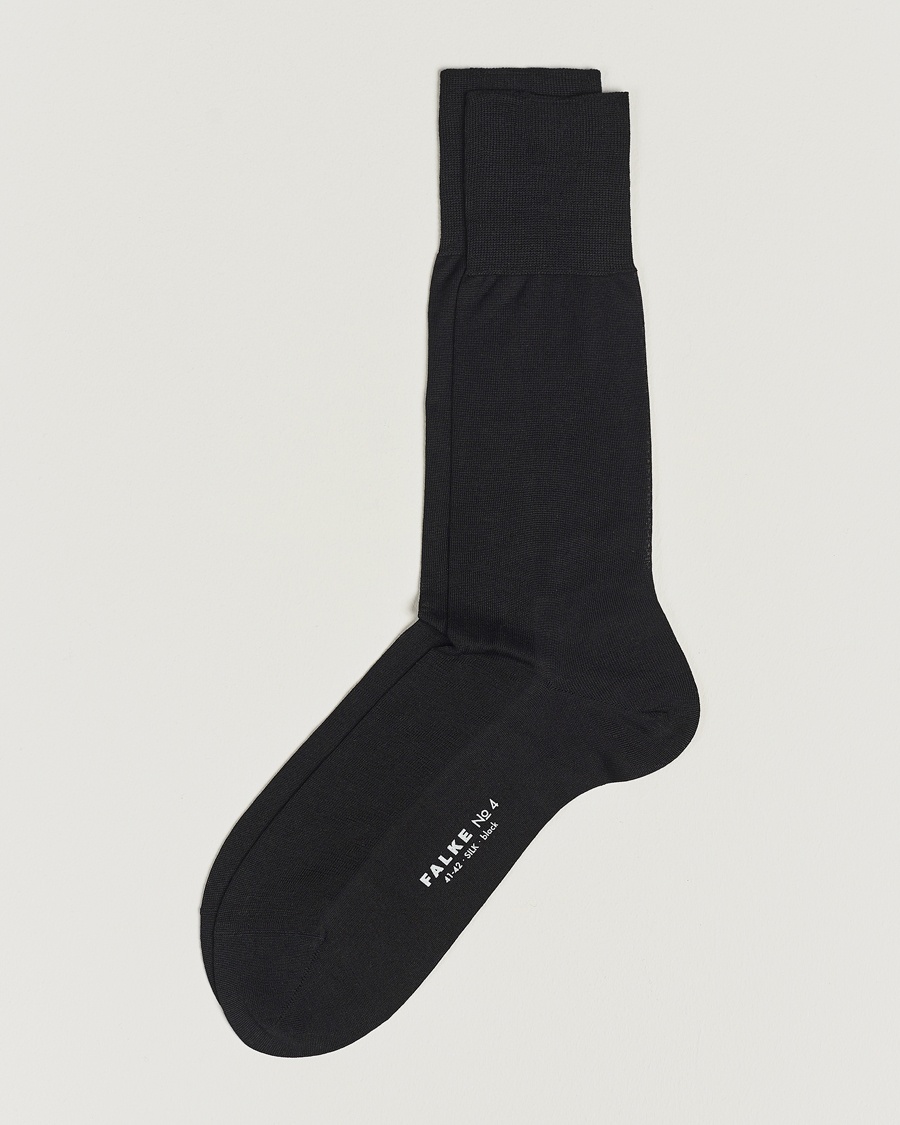 Herren | Falke | Falke | No. 4 Pure Silk Socks Black