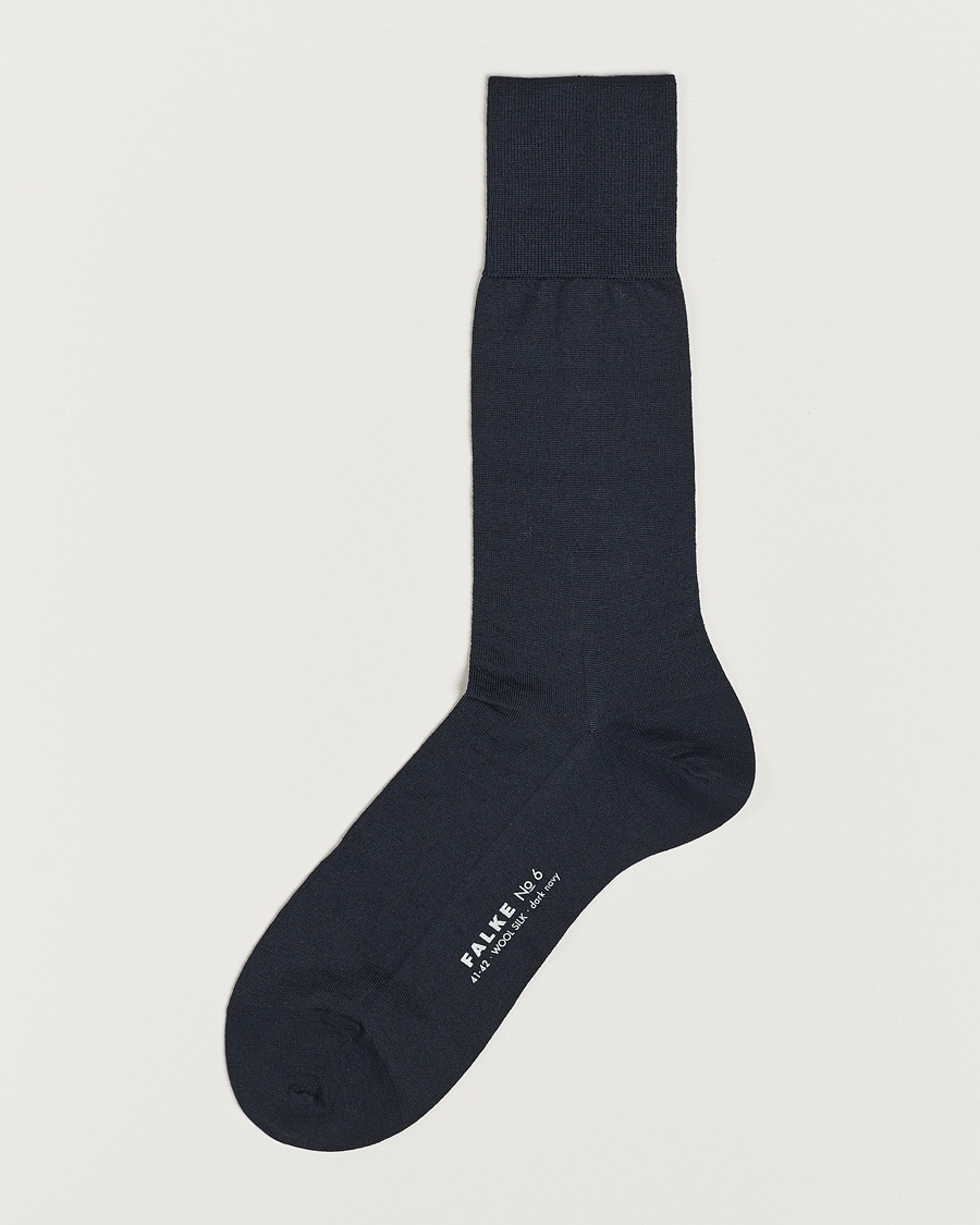Herren | Falke | Falke | No. 6 Finest Merino & Silk Socks Dark Navy