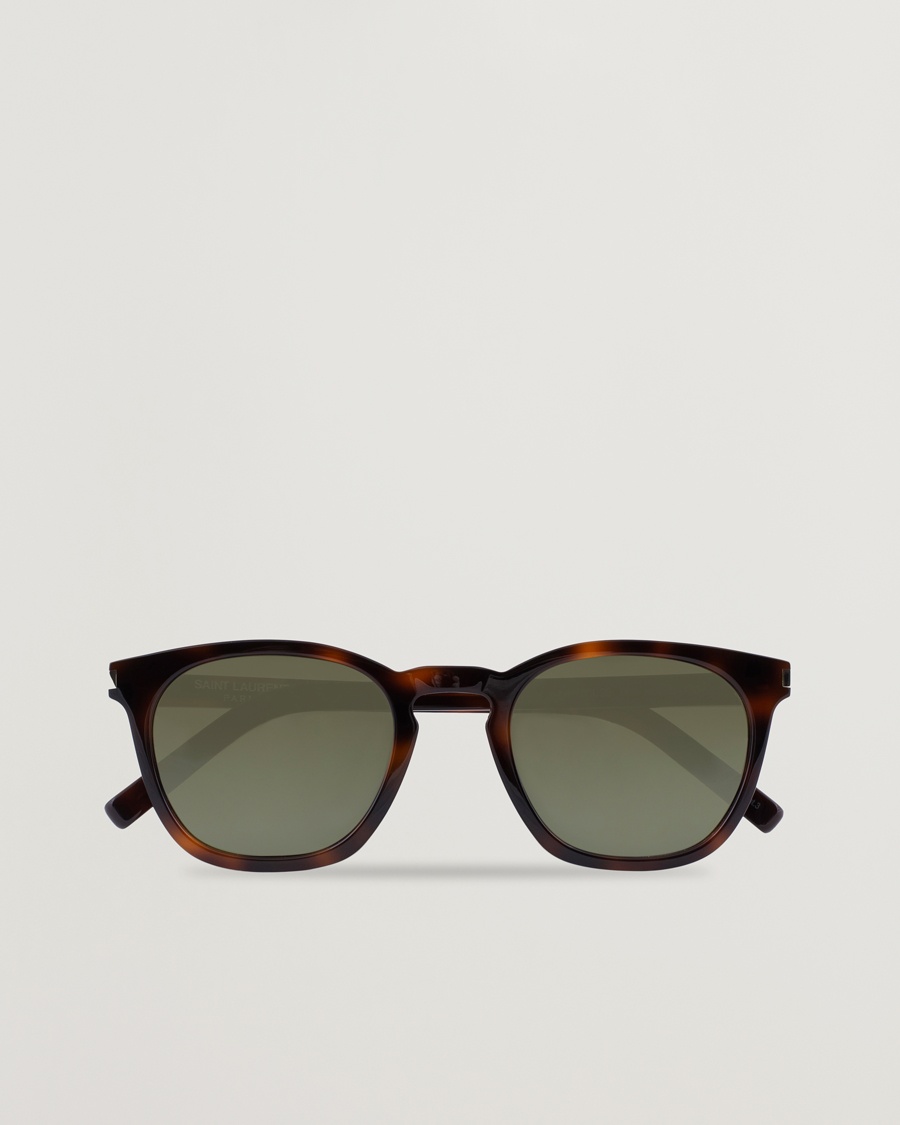 Herren | Gebogene Sonnenbrillen | Saint Laurent | SL 28 Sunglasses Havana/Green