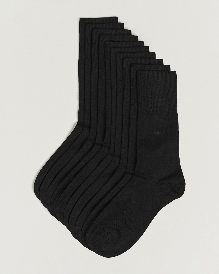 CDLP 10-Pack Bamboo Socks Black – Schwarz