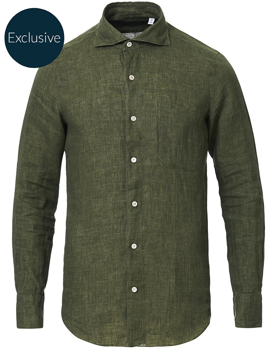  Tokyo Linen Pocket Sport Shirt Forest Green