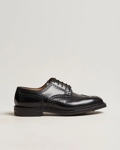 Herren | Handgefertigte Schuhe | Crockett & Jones | Pembroke Derbys Black Calf
