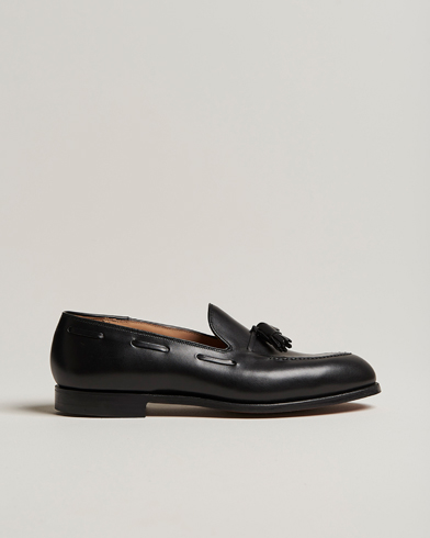 Herren | Handgefertigte Schuhe | Crockett & Jones | Cavendish 2 Tassel Loafer Black Calf