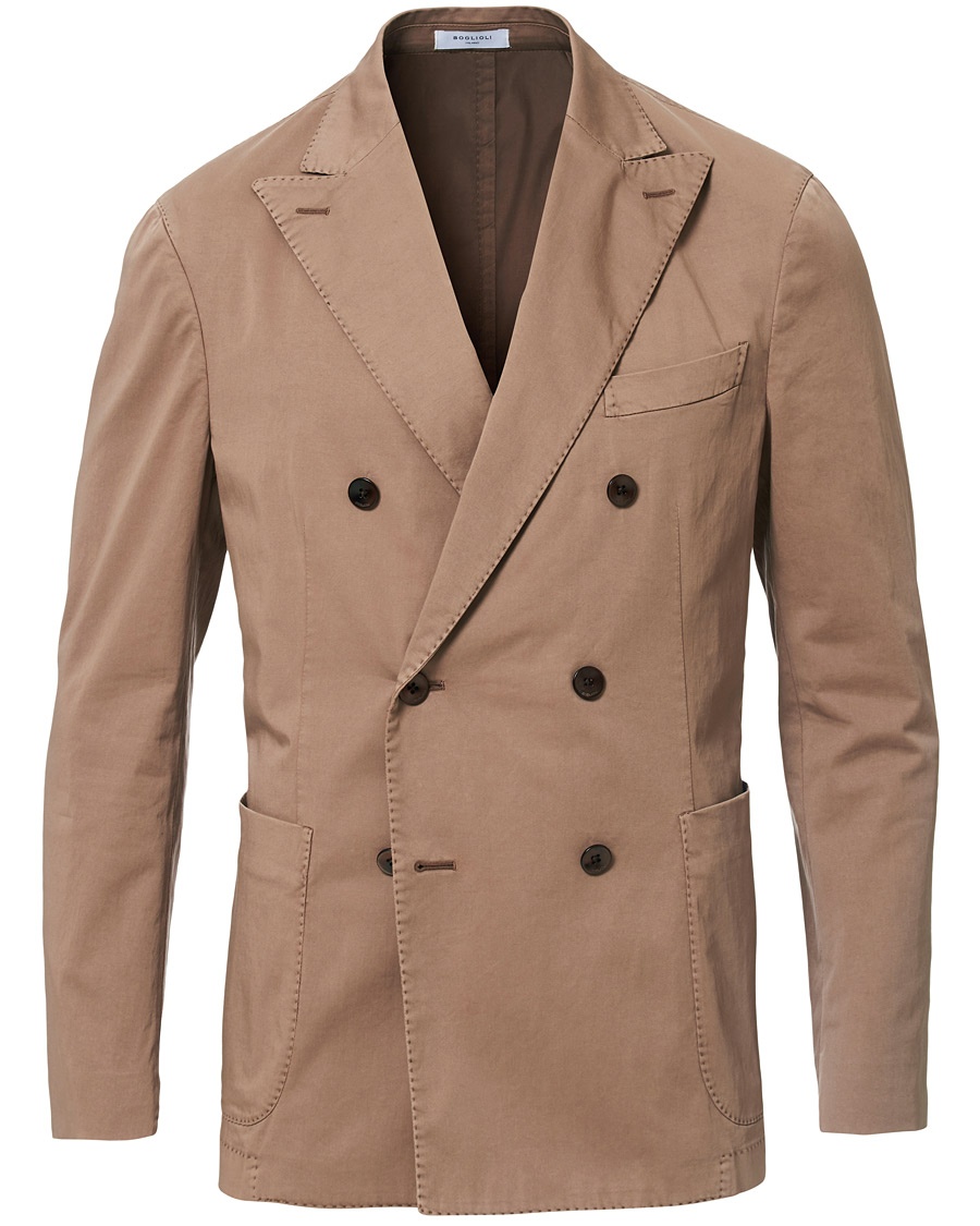  K Jacket Double Breasted Cotton Blazer Tobacco