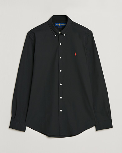 Herren | Hemd | Polo Ralph Lauren | Slim Fit Shirt Poplin Polo Black