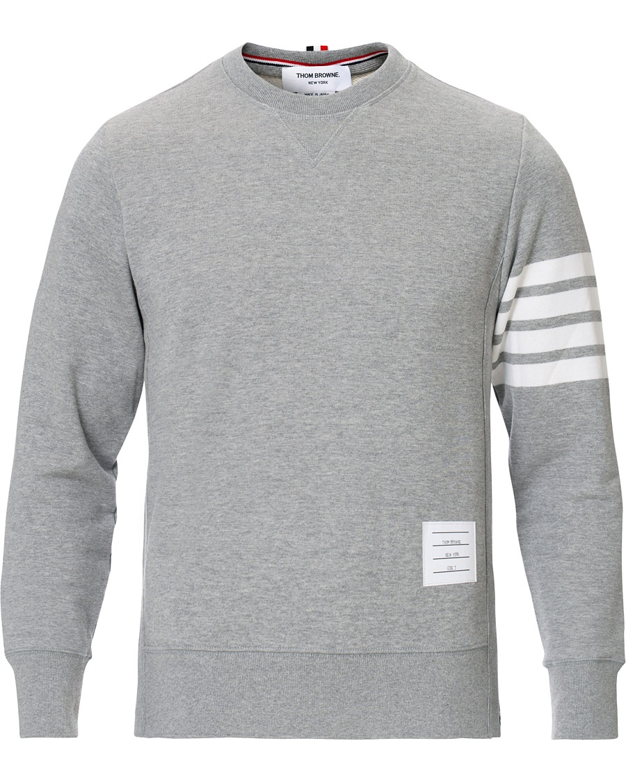  4 Bar Loopback Sweatshirt Light Grey