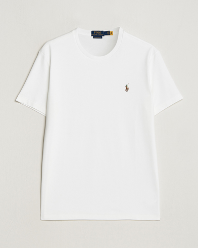 Herren | Weiße T-Shirts | Polo Ralph Lauren | Luxury Pima Cotton Crew Neck T-Shirt White
