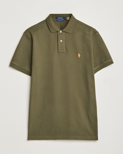 Herren | Poloshirt | Polo Ralph Lauren | Custom Slim Fit Polo Defender Green