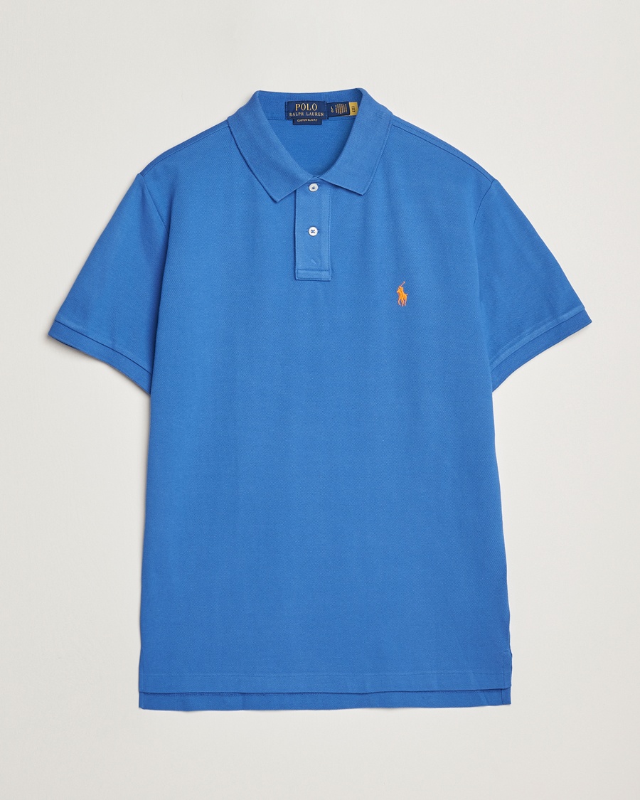 Polo Ralph Lauren Custom Slim Fit Polo New Iris Blue – Blau