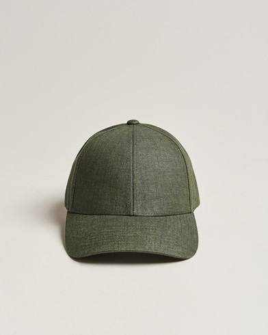 Herren | Varsity Headwear | Varsity Headwear | Linen Baseball Cap French Olive
