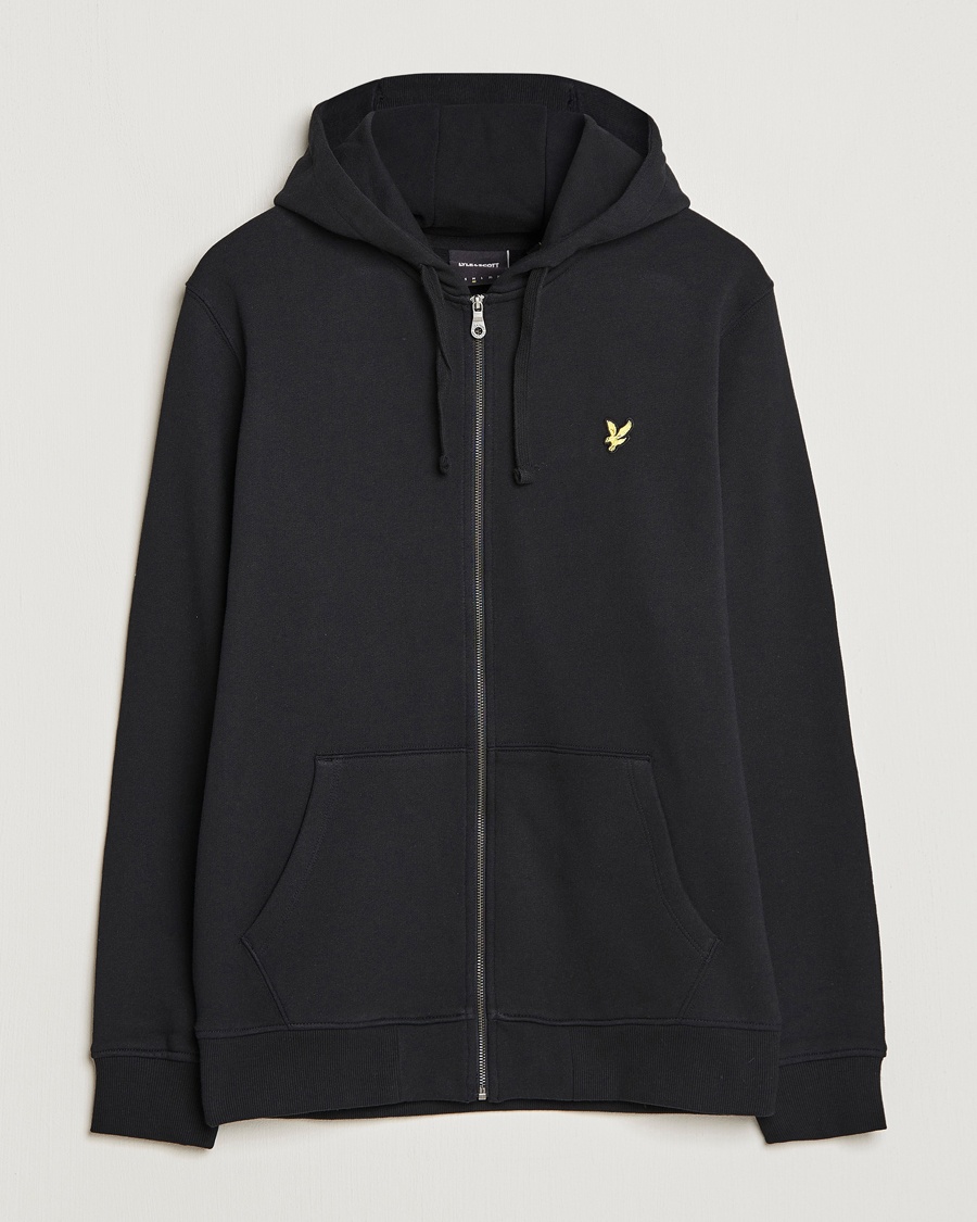 Lyle & Scott Full Zip Hoodie Jet Black – Schwarz