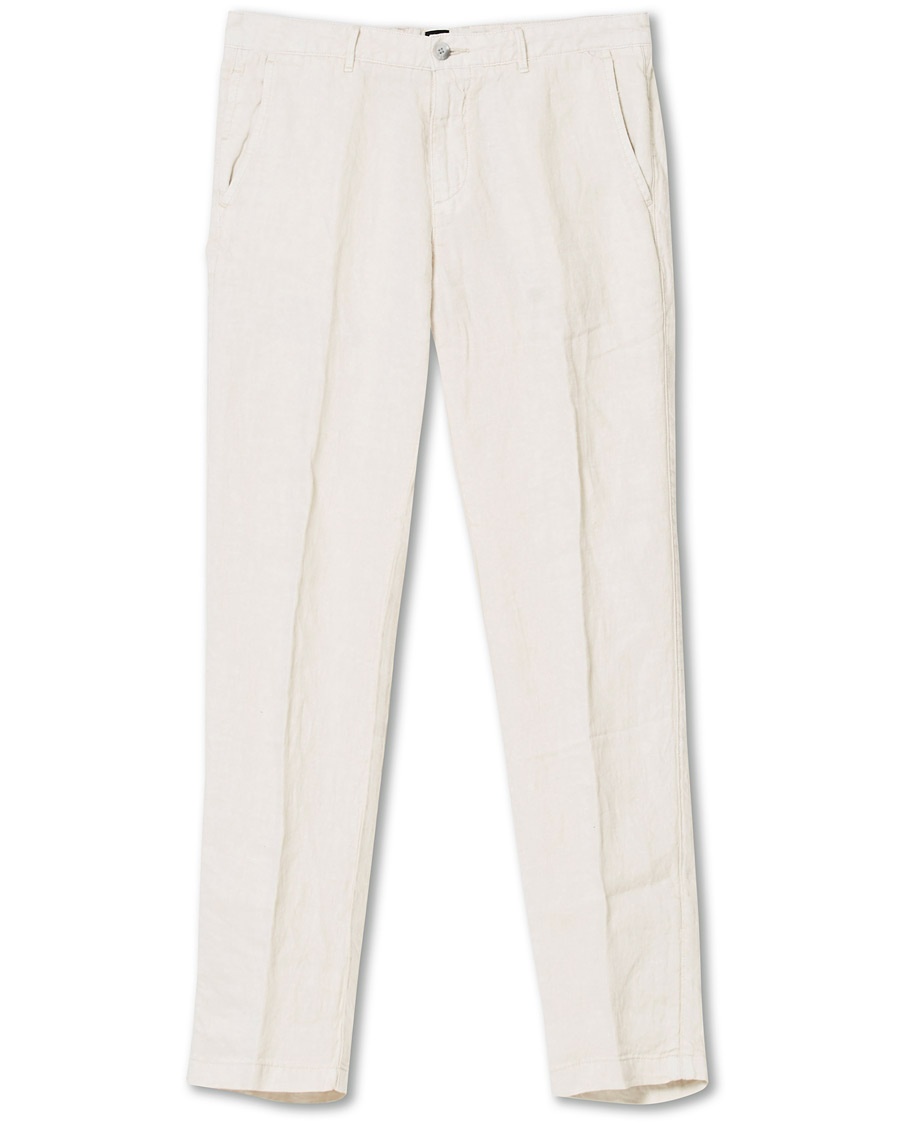 BOSS Crigan Linen Trousers Natural