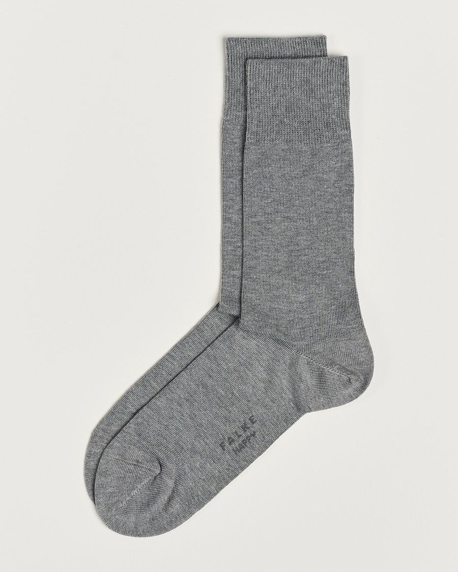 Falke Happy 2-Pack Cotton Socks Light Grey – Grau