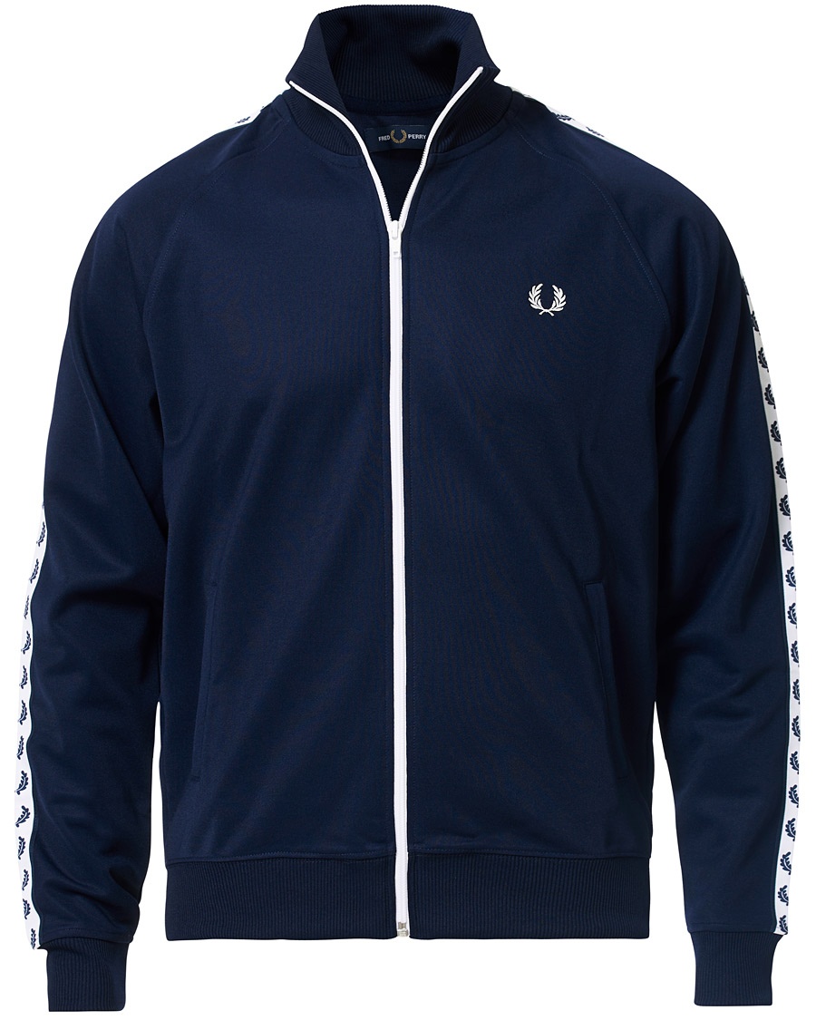 Fred Perry Taped Track Jacket Carbon Blue Fred Perry Taped Track Jacket Carbon Blue