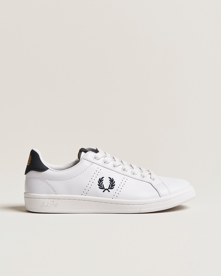 Herren | | Fred Perry | B721 Leather Sneakers White/Navy