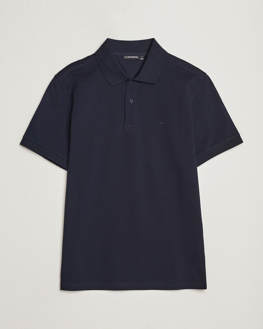 J.Lindeberg Troy Polo Pique Navy - Blau - Kurzarm-Poloshirts - Grösse: L
