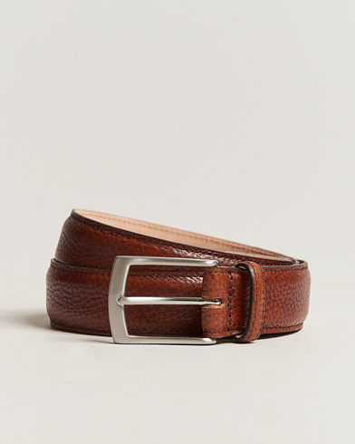 Herren | Schlichte Gürtel | Loake 1880 | Henry Grained Leather Belt 3,3 cm Mahogany