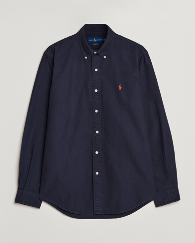 Herren | Oxfordhemden | Polo Ralph Lauren | Custom Fit Garment Dyed Oxford Shirt Navy