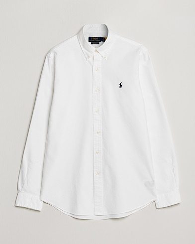 Herren | Preppy Authentic | Polo Ralph Lauren | Custom Fit Garment Dyed Oxford Shirt White
