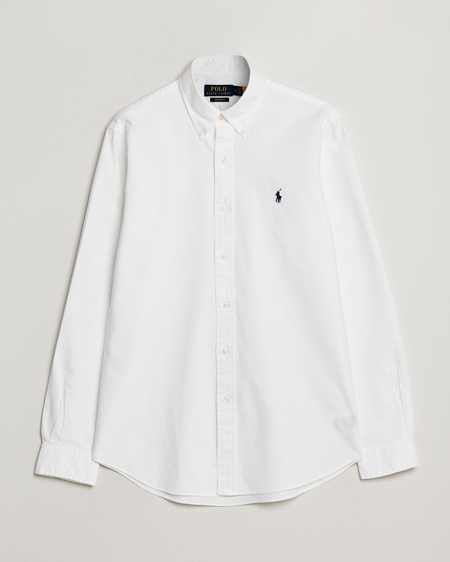 Polo Ralph Lauren Custom Fit Garment Dyed Oxford Shirt White – Weiß