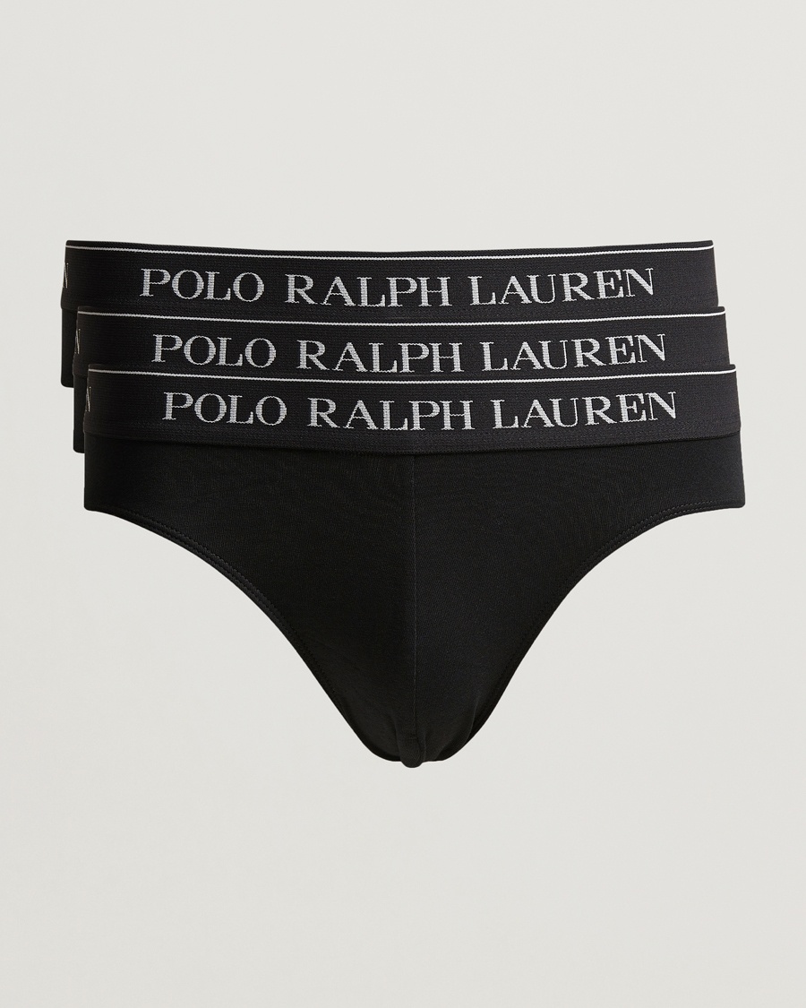 Herren | Slips | Polo Ralph Lauren | 3-Pack Low Rise Trunk Black
