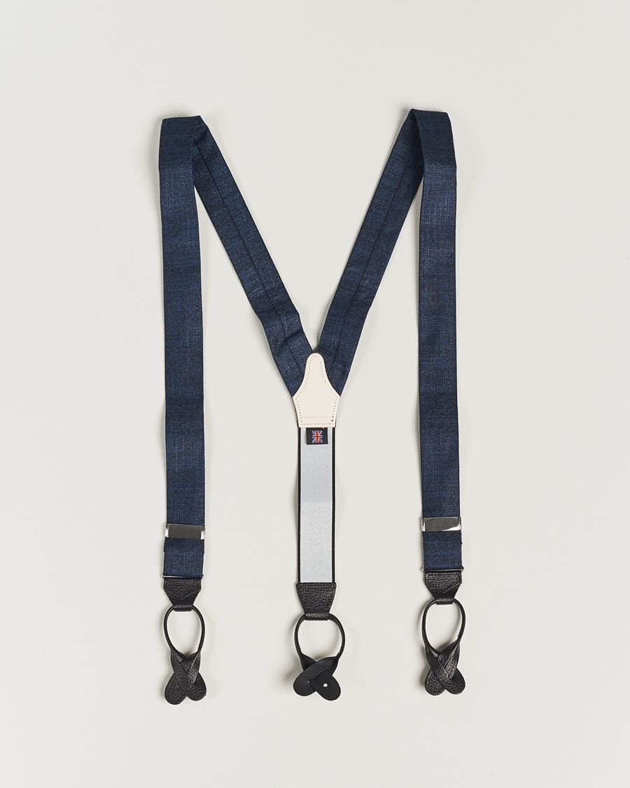 Herren | | Albert Thurston | Hardy Minnis Bamboo Braces 38mm Navy