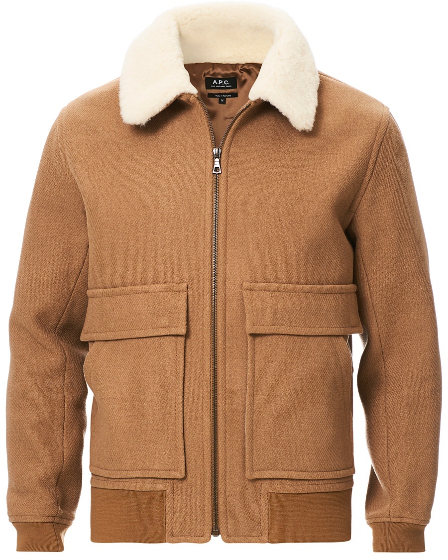 A.P.C. Bronze Blouson Jacket Brown