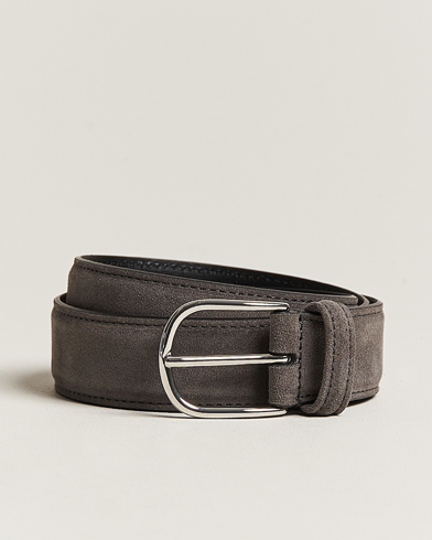 Herren |  | Anderson's | Suede 3,5 cm Belt Grey