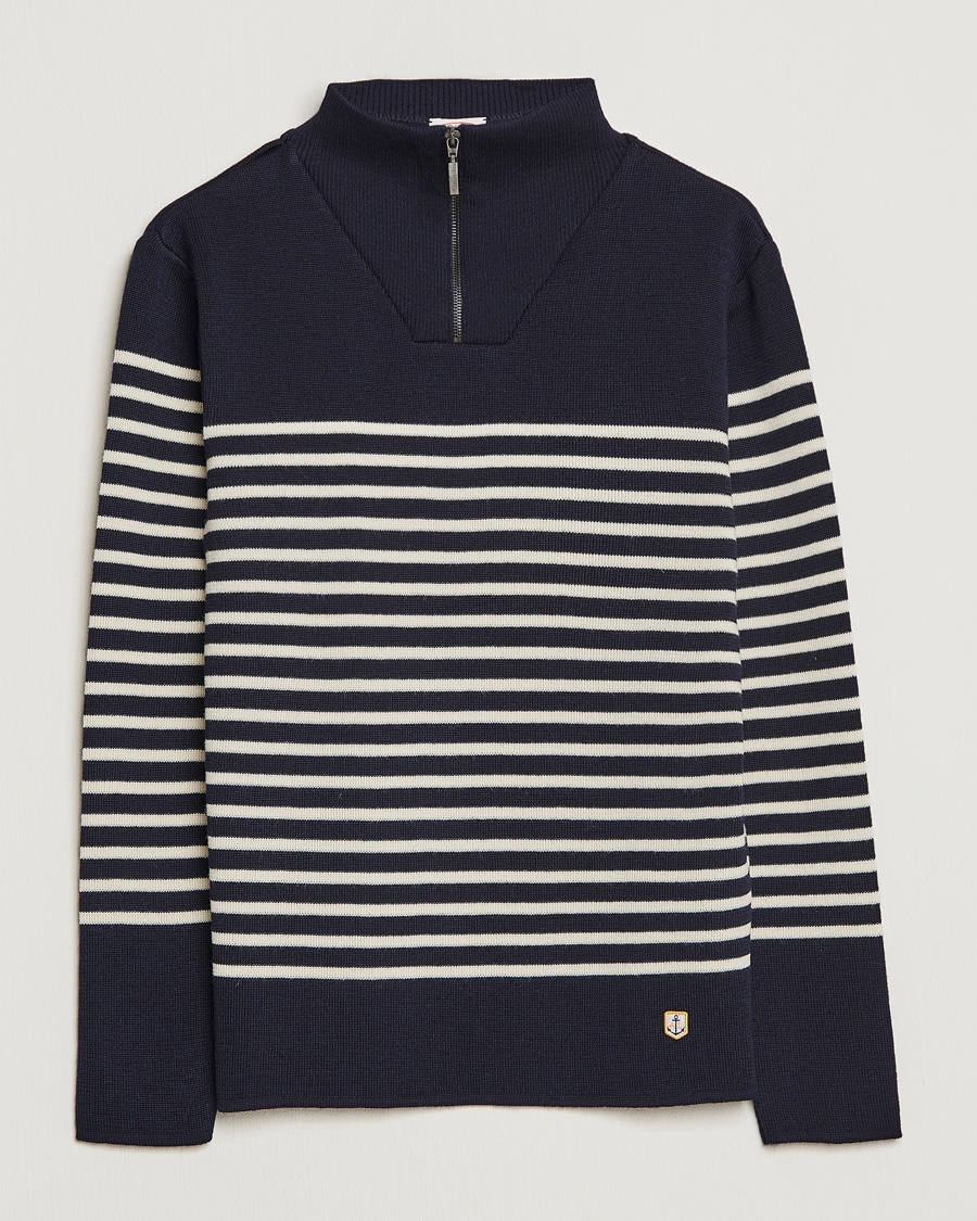 Armor-lux Camioneur Wool Half Zip Navy/Nature