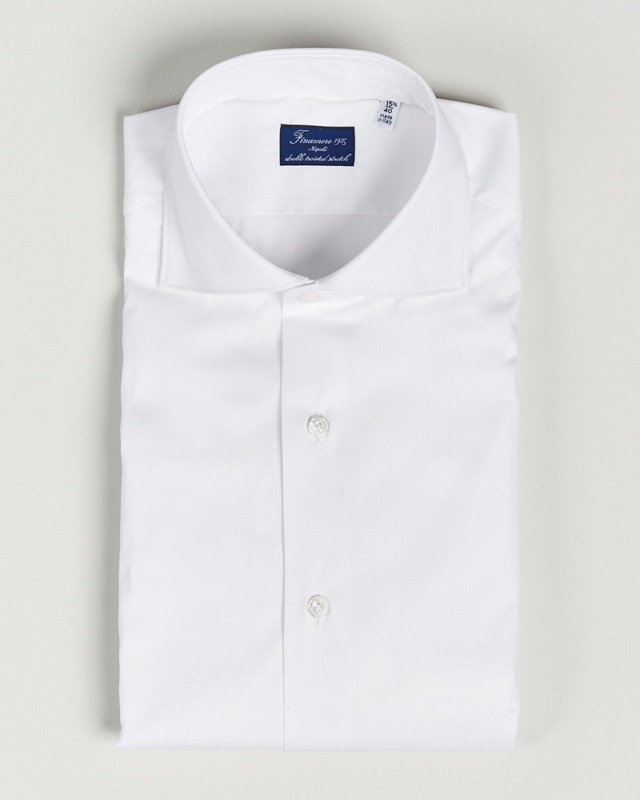  Milano Slim Fit Stretch Shirt White