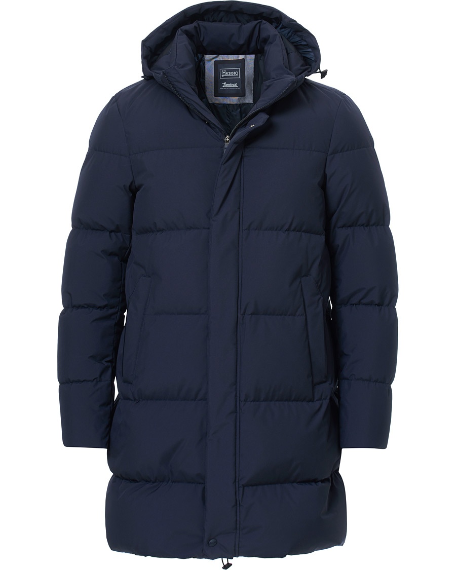 Herno Laminar Long Down Coat Navy