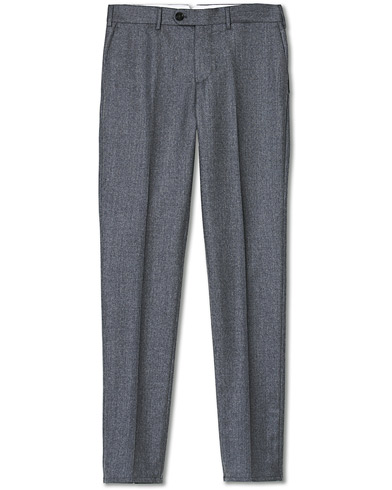  Slim Fit Super 120s Flannel Trousers Grey Melange