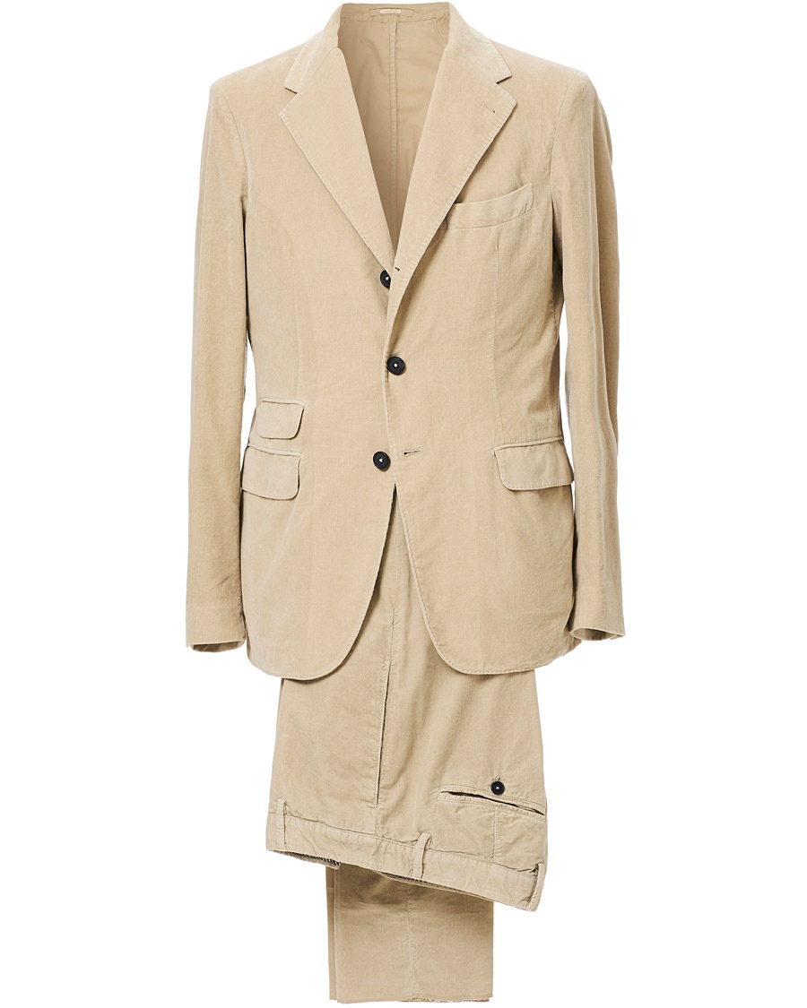  Sloop Cotton Corduroy Suit Sand