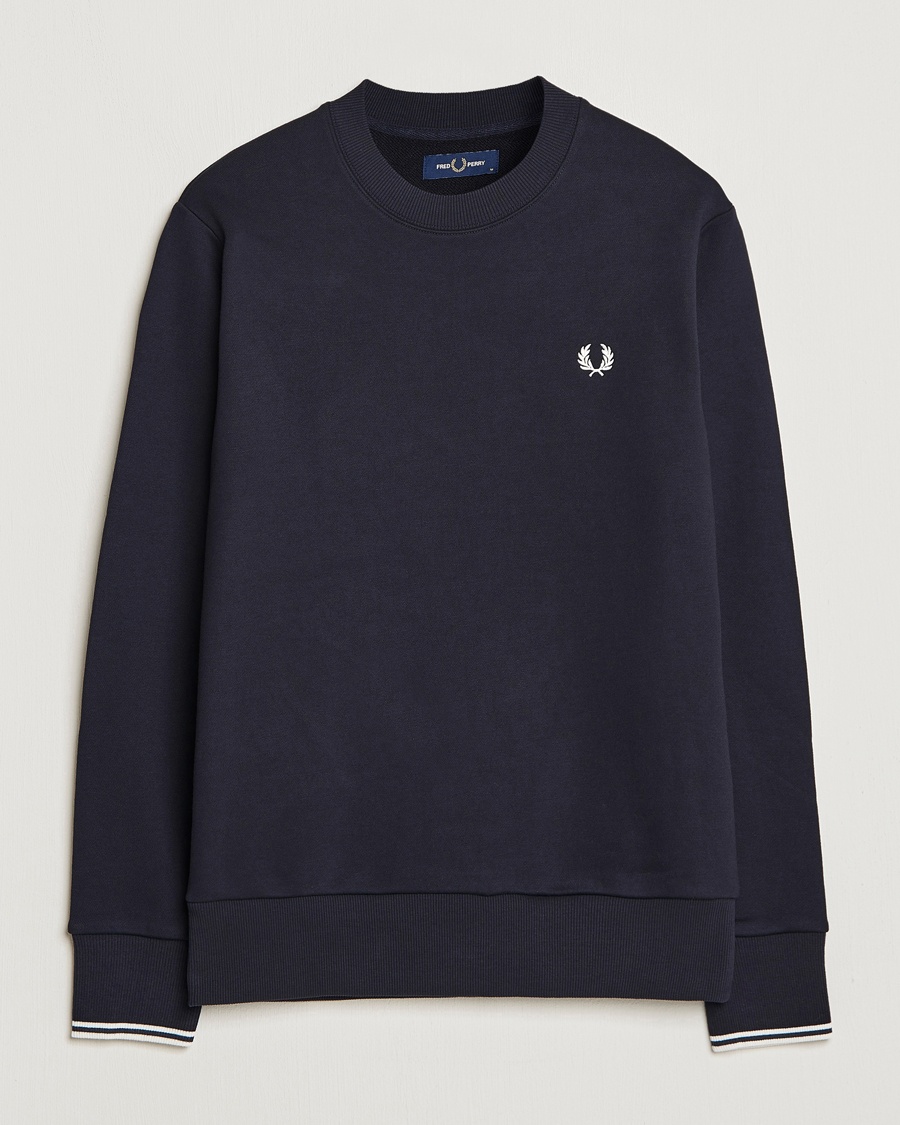 Fred Perry Crew Neck Sweatshirt Navy – Blau
