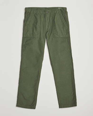 Herren | Japanese Department | orSlow | Slim Fit Original Sateen Fatigue Pants Green