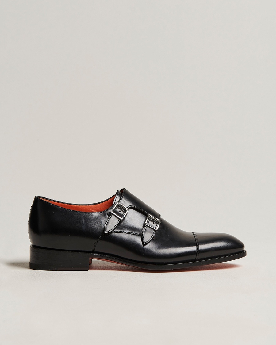 Herren | Italian Department | Santoni | Blake Double Monk Black Calf