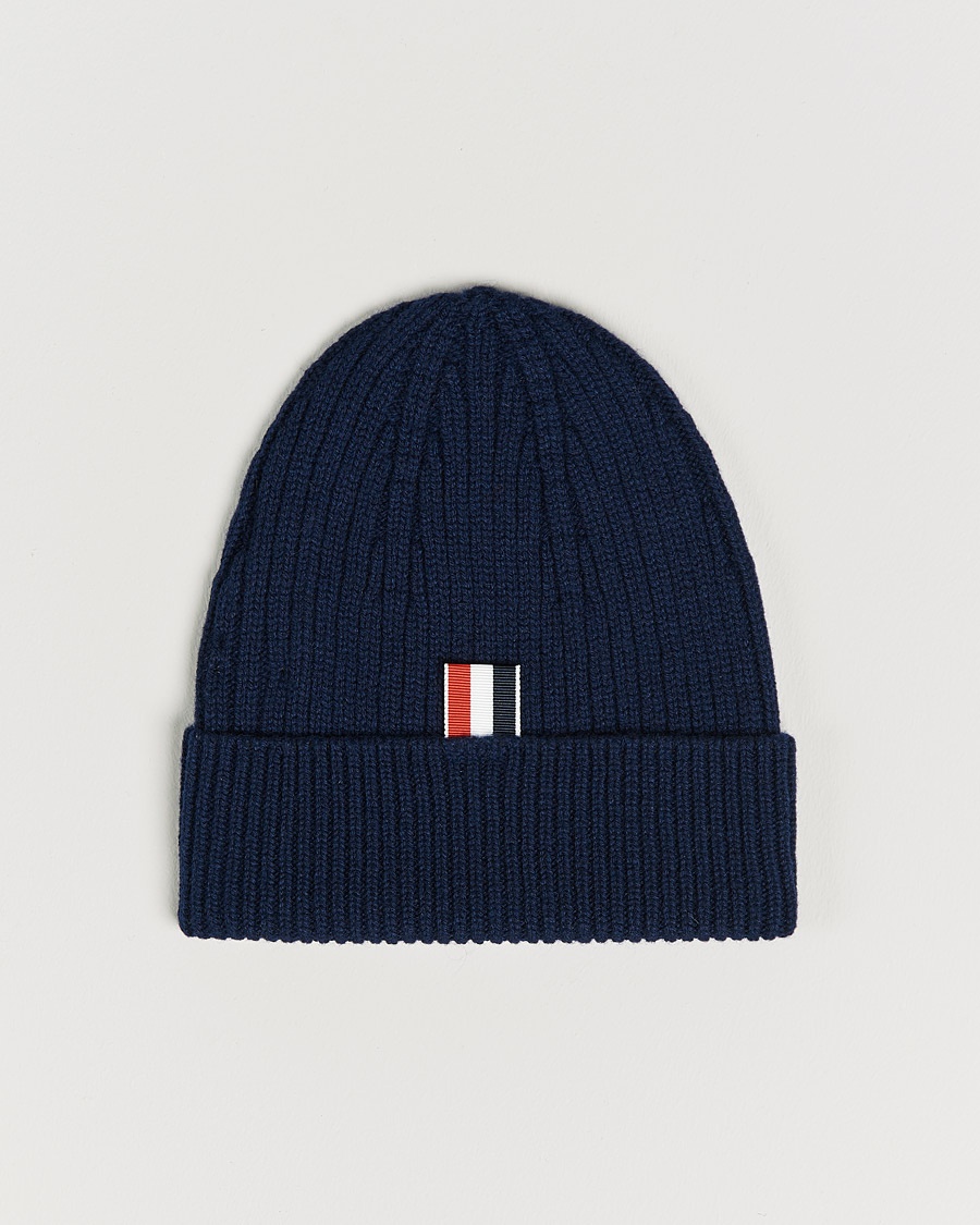 Thom Browne Cashmere Rib Hat Navy