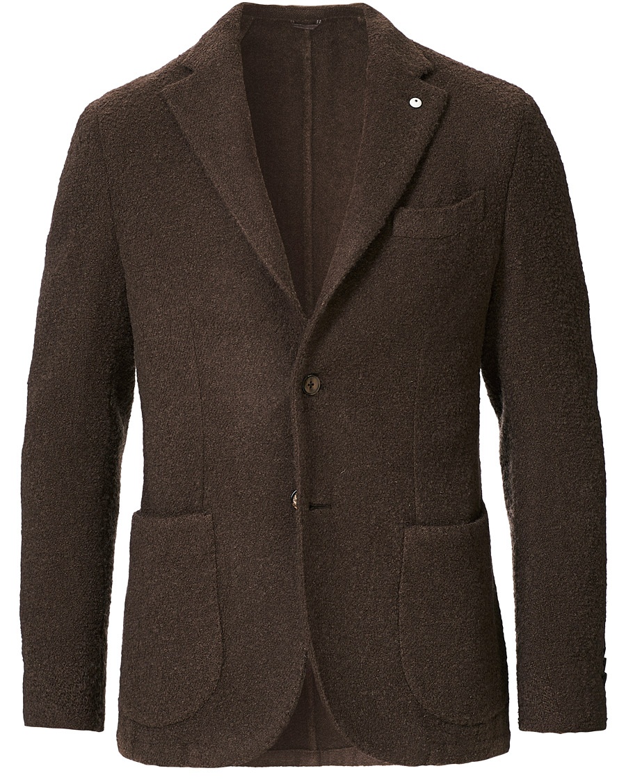 L.B.M. 1911 Jack Regular Wool Boucle Blazer Brown
