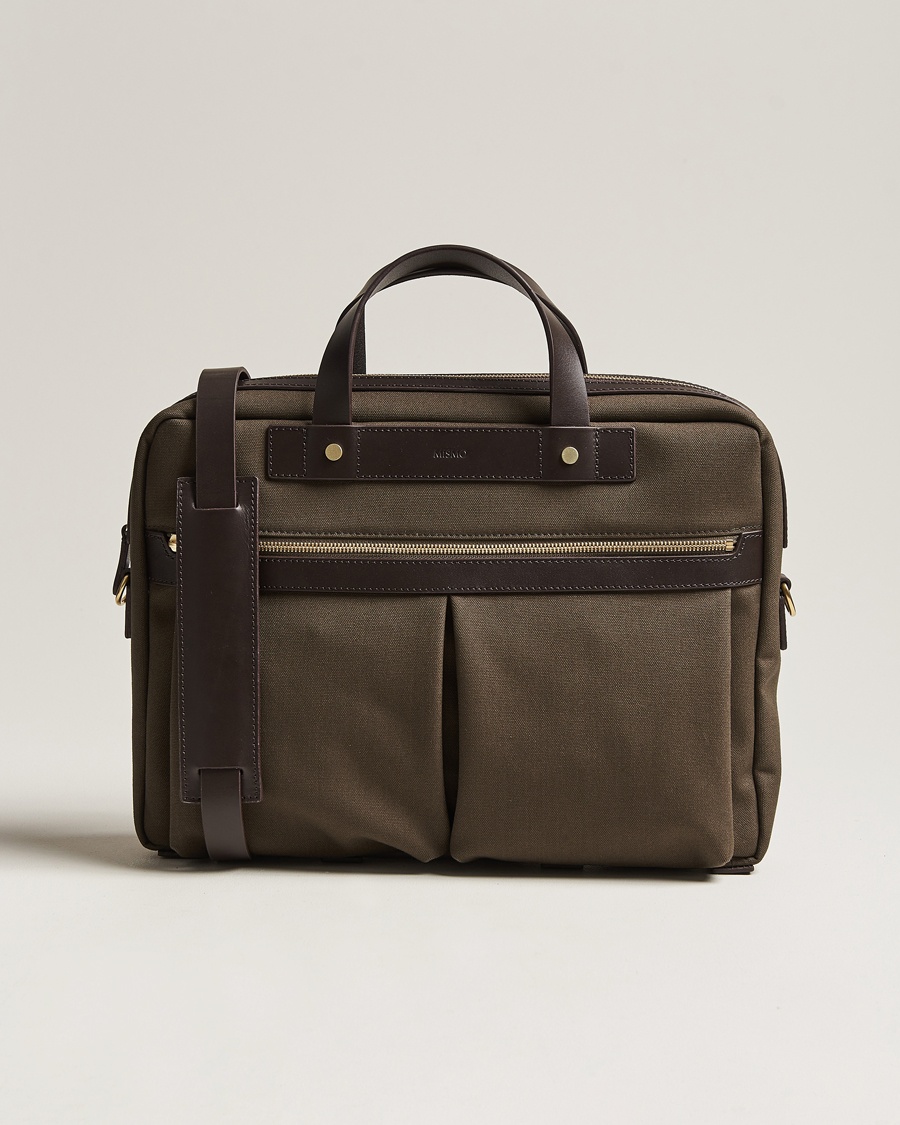 Herren | Dokumenttaschen | Mismo | M/S Nylon Office Army/Dark Brown