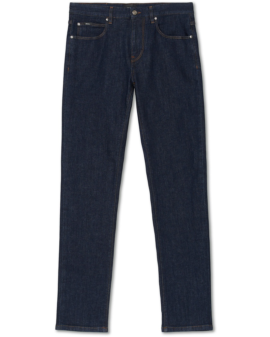 Z Zegna Slim Fit Stretch Jeans Indigo