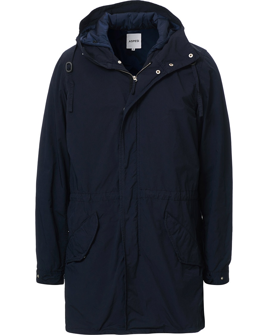 Herren | | Aspesi | Parkattone Garment Dyed Parka Navy