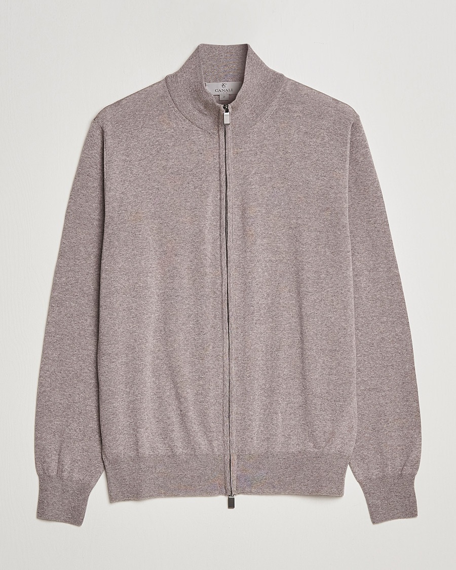  Merino Wool Full Zip Beige