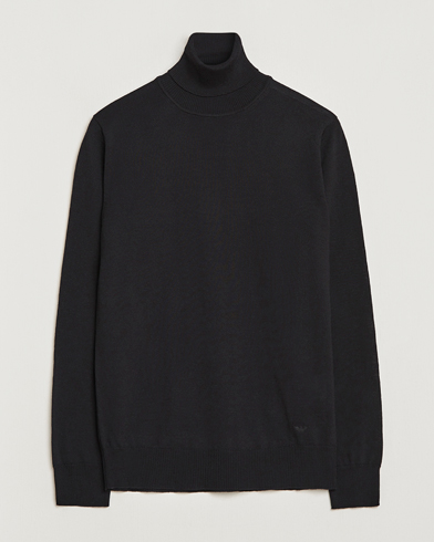 Herren | Rollkragenpullover | Emporio Armani | Knitted Merio Polo Black