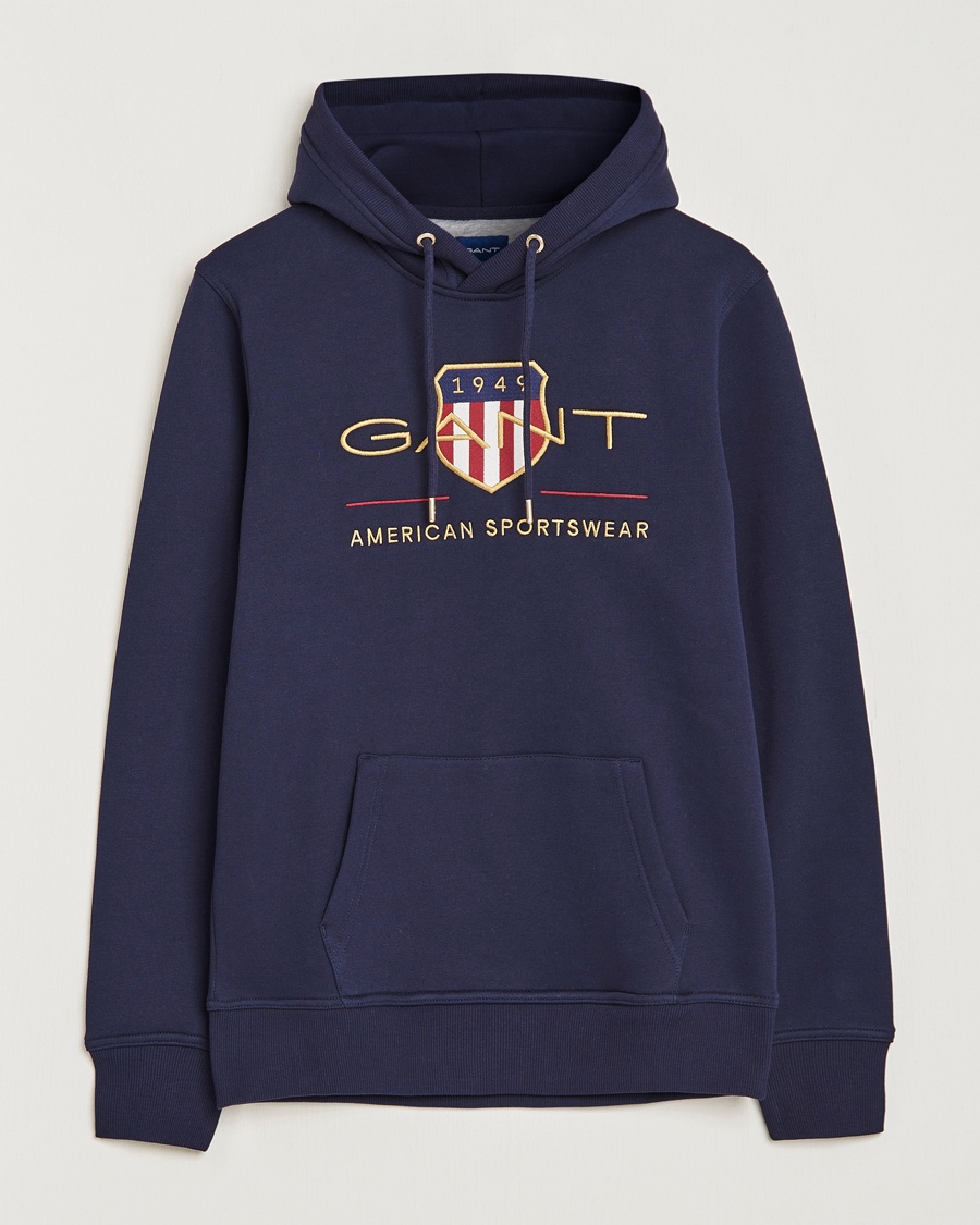 Herren | | GANT | Archive Shield Hoodie Evening Blue