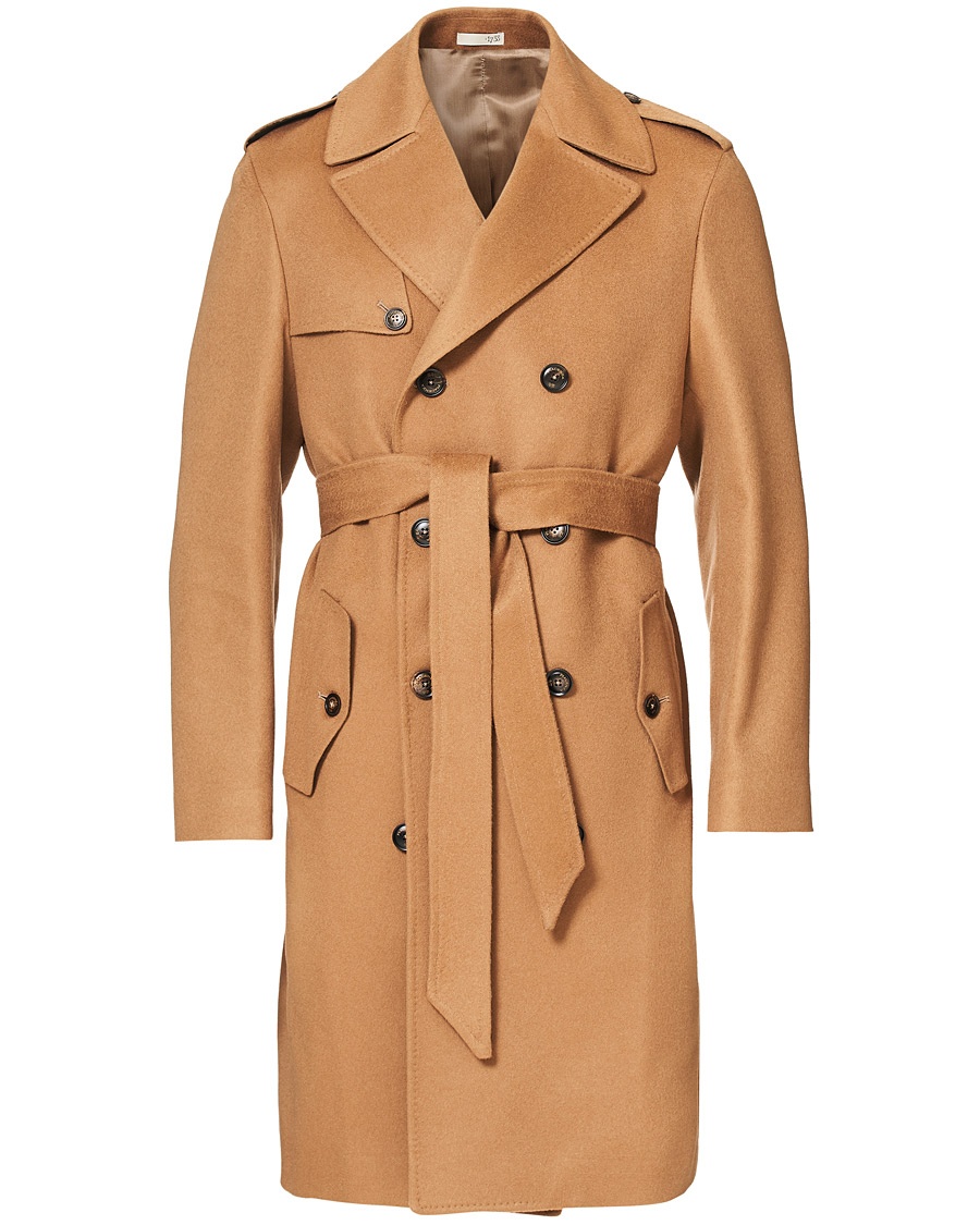 Piacenza Cashmere Pure Cashmere Belted Coat Natural Brown
