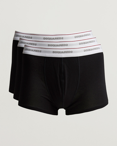 Herren | Unterhosen | Dsquared2 | 3-Pack Cotton Stretch Trunk Black