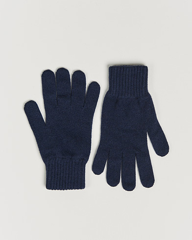 Herren | Handschuhe | Johnstons of Elgin | Knitted Cashmere Gloves Navy