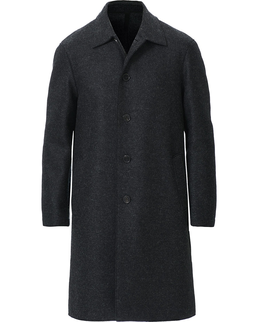  Pressed Wool Mac Coat Anthracite