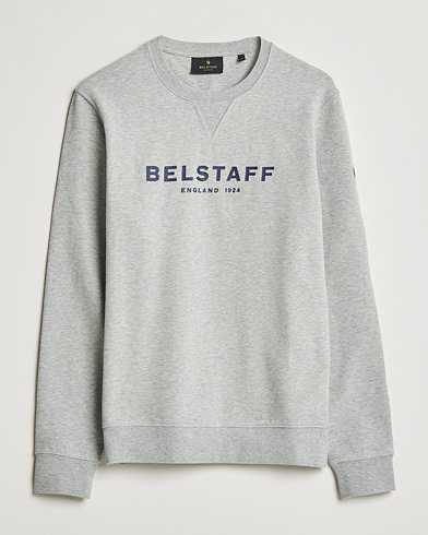 Herren | Graue Sweatshirts | Belstaff | 1924 Crew Neck Logo Sweat Grey Melange