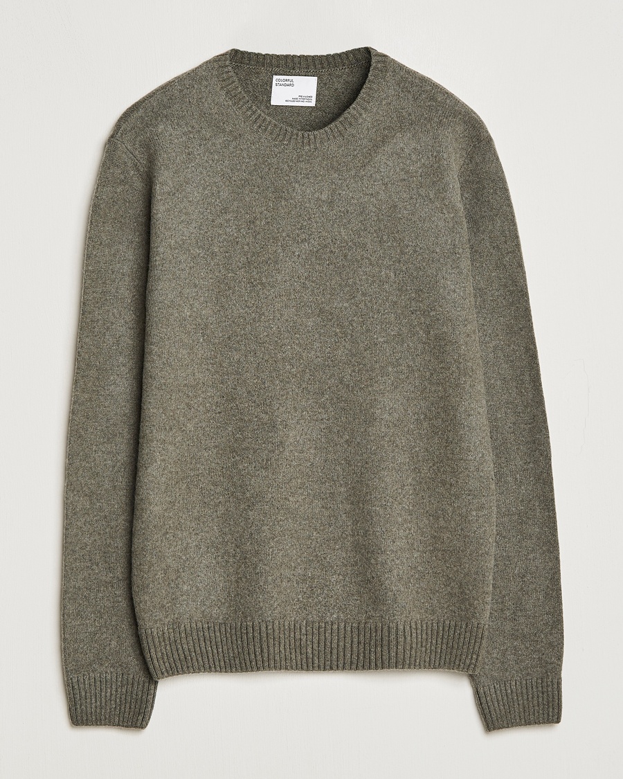 Colorful Standard Classic Merino Wool Crew Neck Dusty Olive – Grün